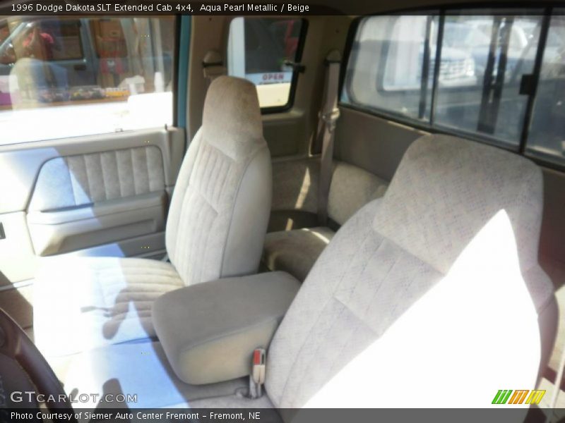 Aqua Pearl Metallic / Beige 1996 Dodge Dakota SLT Extended Cab 4x4