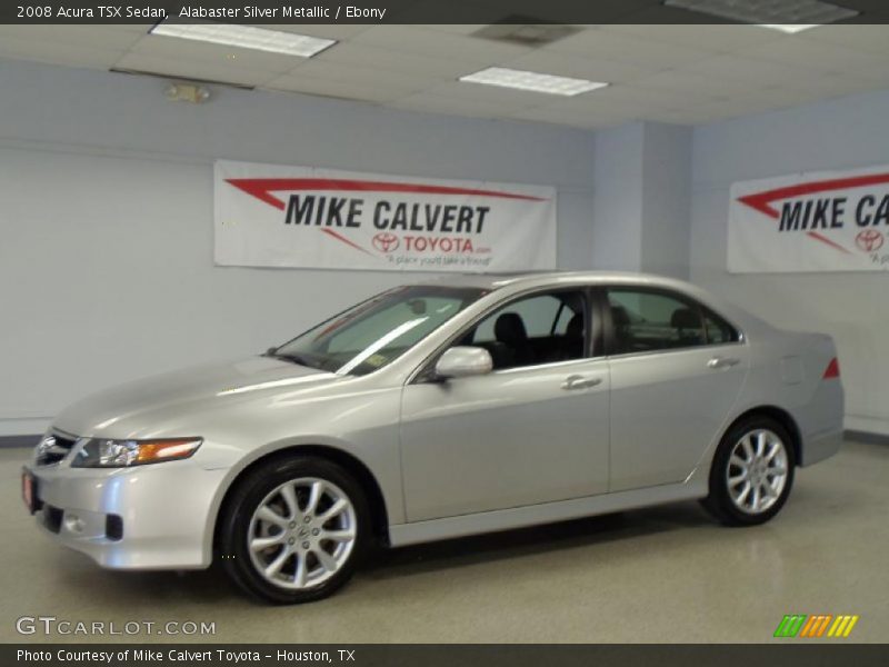 Alabaster Silver Metallic / Ebony 2008 Acura TSX Sedan