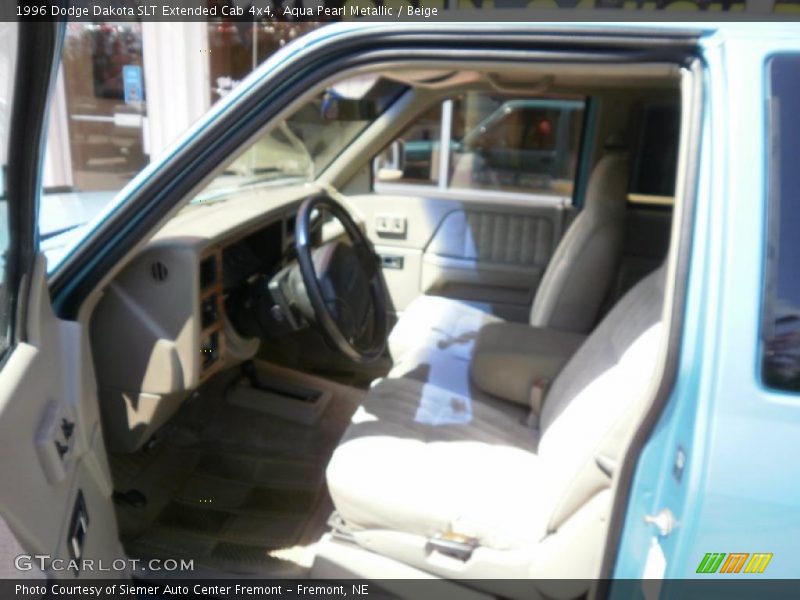Aqua Pearl Metallic / Beige 1996 Dodge Dakota SLT Extended Cab 4x4