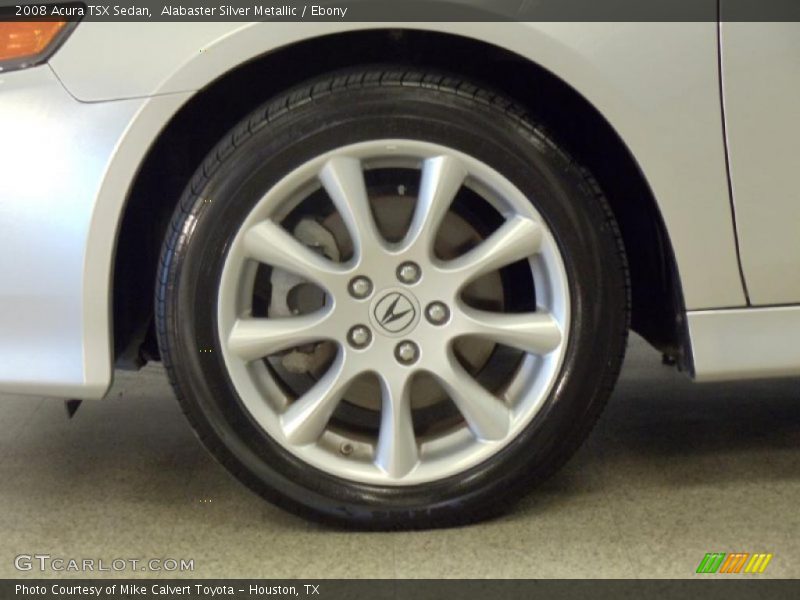Alabaster Silver Metallic / Ebony 2008 Acura TSX Sedan
