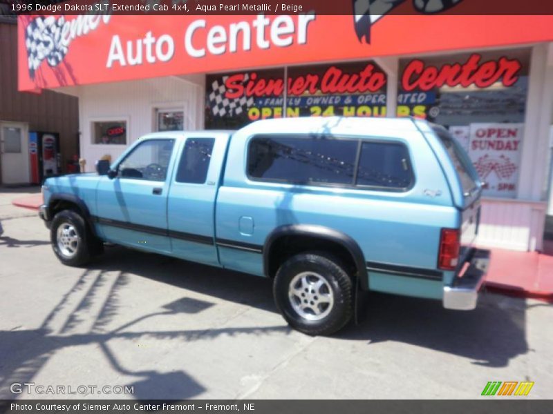 Aqua Pearl Metallic / Beige 1996 Dodge Dakota SLT Extended Cab 4x4