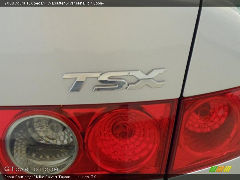 Alabaster Silver Metallic / Ebony 2008 Acura TSX Sedan