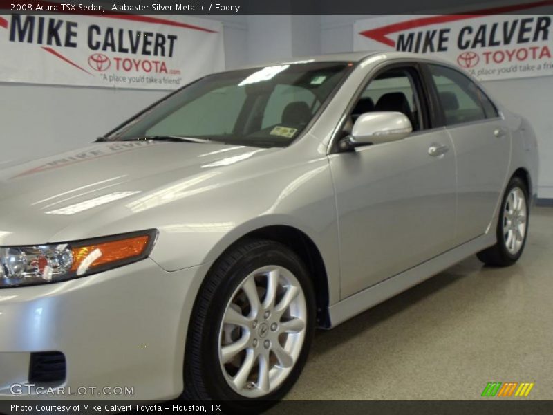 Alabaster Silver Metallic / Ebony 2008 Acura TSX Sedan