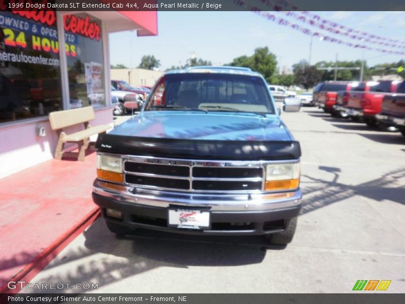 Aqua Pearl Metallic / Beige 1996 Dodge Dakota SLT Extended Cab 4x4