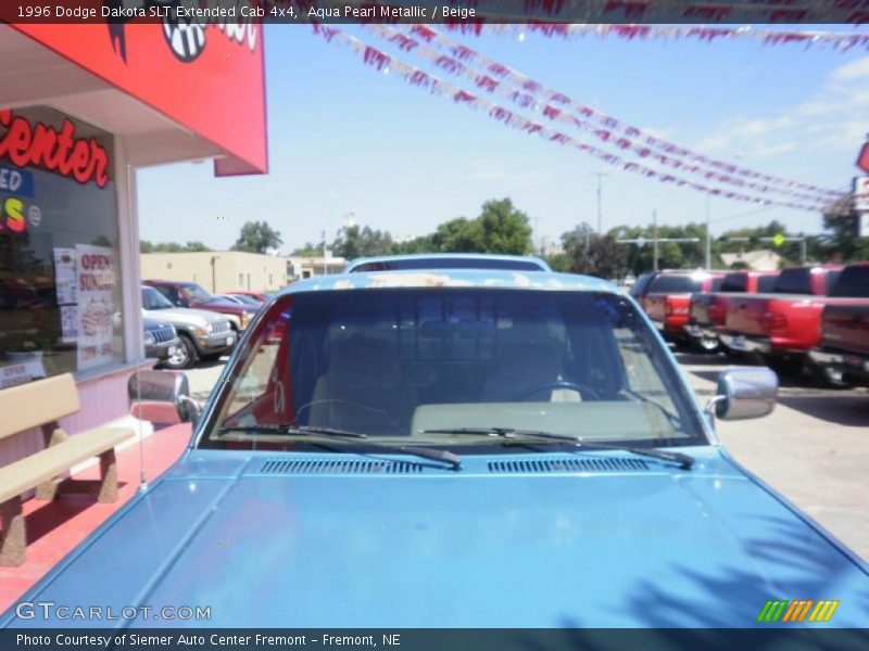 Aqua Pearl Metallic / Beige 1996 Dodge Dakota SLT Extended Cab 4x4