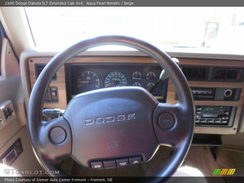Aqua Pearl Metallic / Beige 1996 Dodge Dakota SLT Extended Cab 4x4