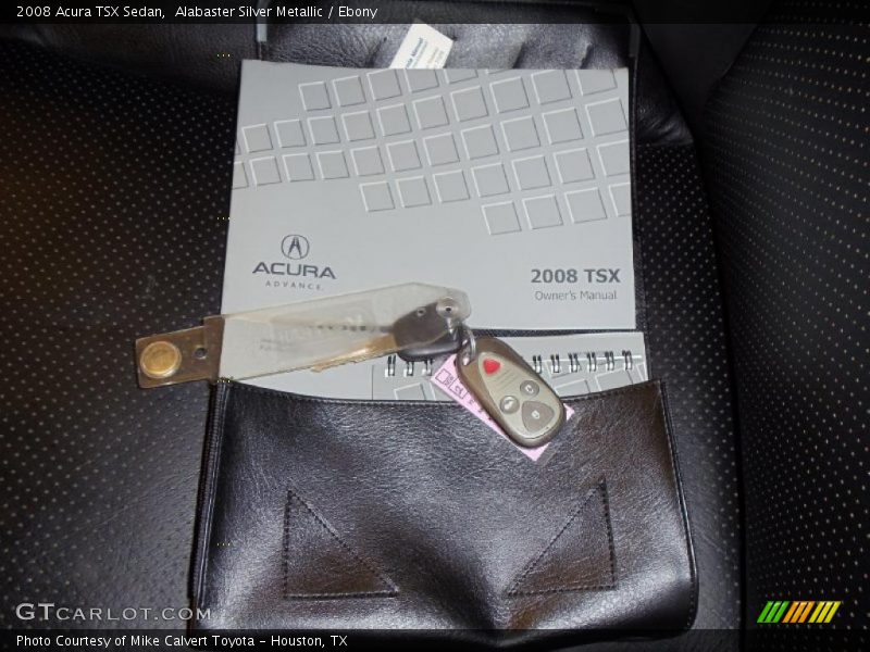 Alabaster Silver Metallic / Ebony 2008 Acura TSX Sedan
