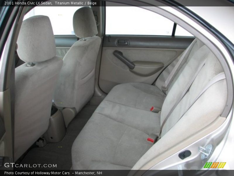 Titanium Metallic / Beige 2001 Honda Civic LX Sedan