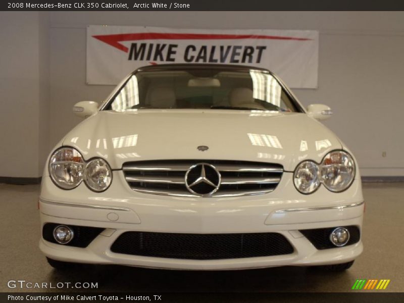 Arctic White / Stone 2008 Mercedes-Benz CLK 350 Cabriolet