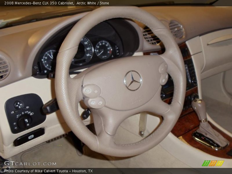 Arctic White / Stone 2008 Mercedes-Benz CLK 350 Cabriolet