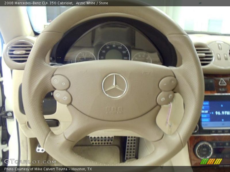 Arctic White / Stone 2008 Mercedes-Benz CLK 350 Cabriolet