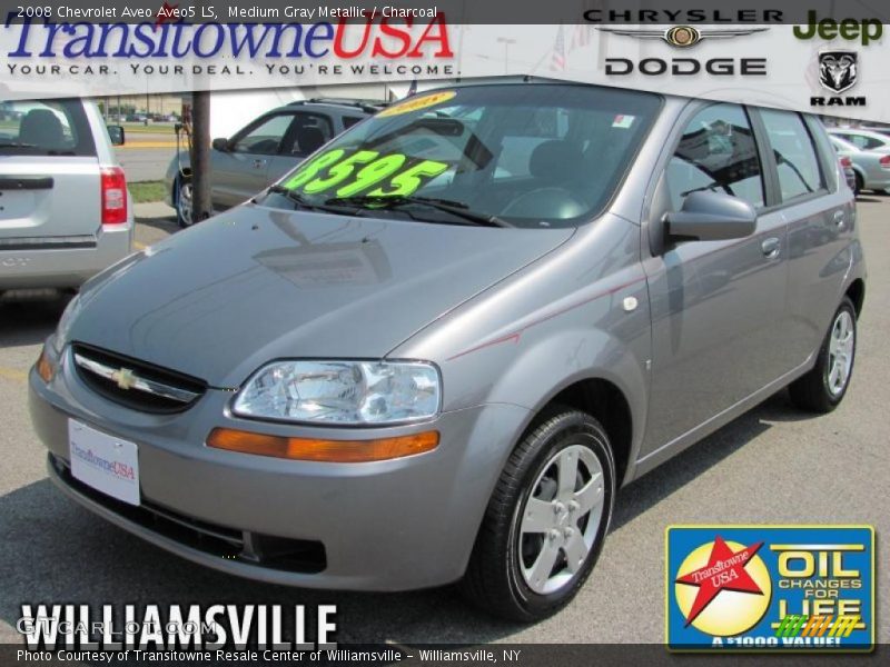 Medium Gray Metallic / Charcoal 2008 Chevrolet Aveo Aveo5 LS