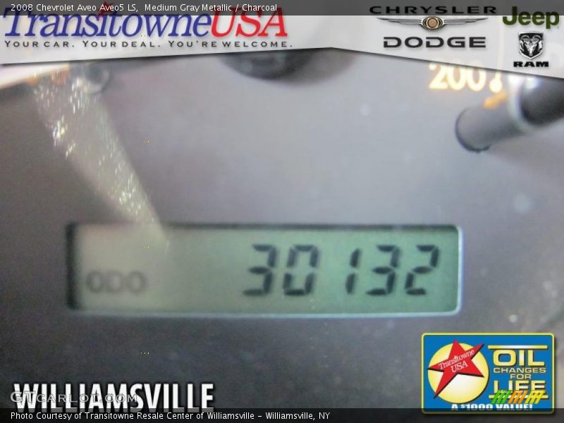 Medium Gray Metallic / Charcoal 2008 Chevrolet Aveo Aveo5 LS