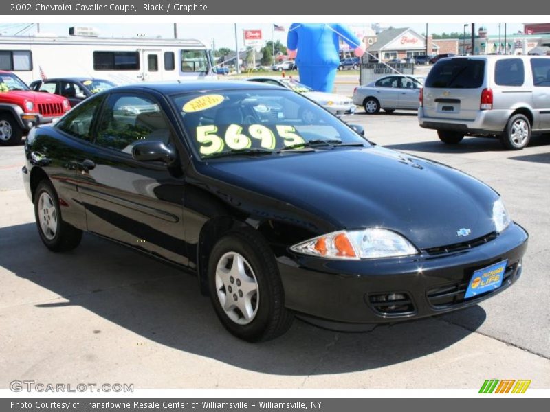 Black / Graphite 2002 Chevrolet Cavalier Coupe