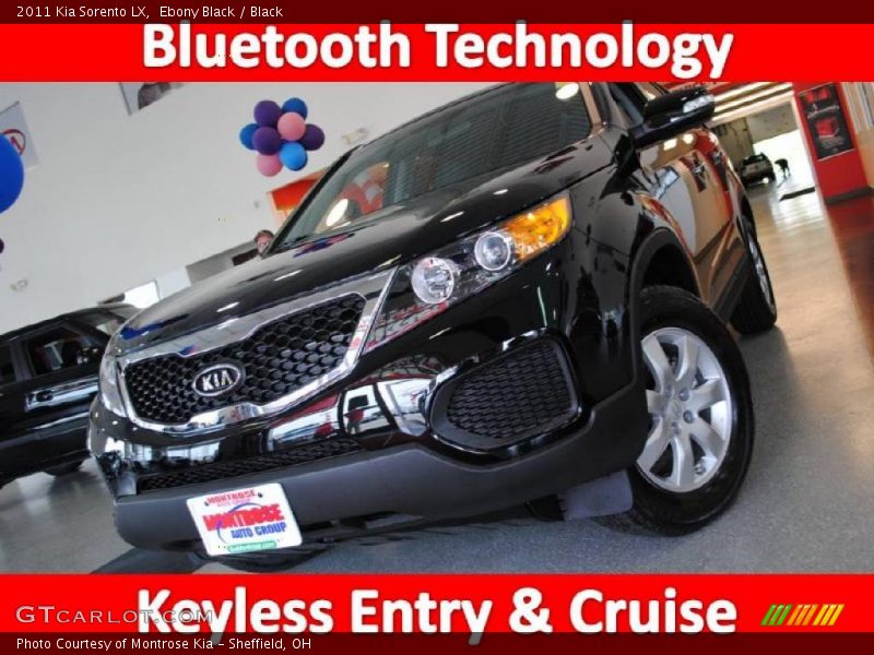 Ebony Black / Black 2011 Kia Sorento LX