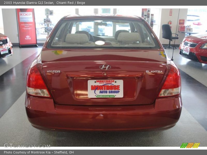 Chianti Red / Beige 2003 Hyundai Elantra GLS Sedan