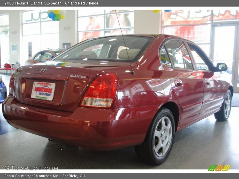 Chianti Red / Beige 2003 Hyundai Elantra GLS Sedan