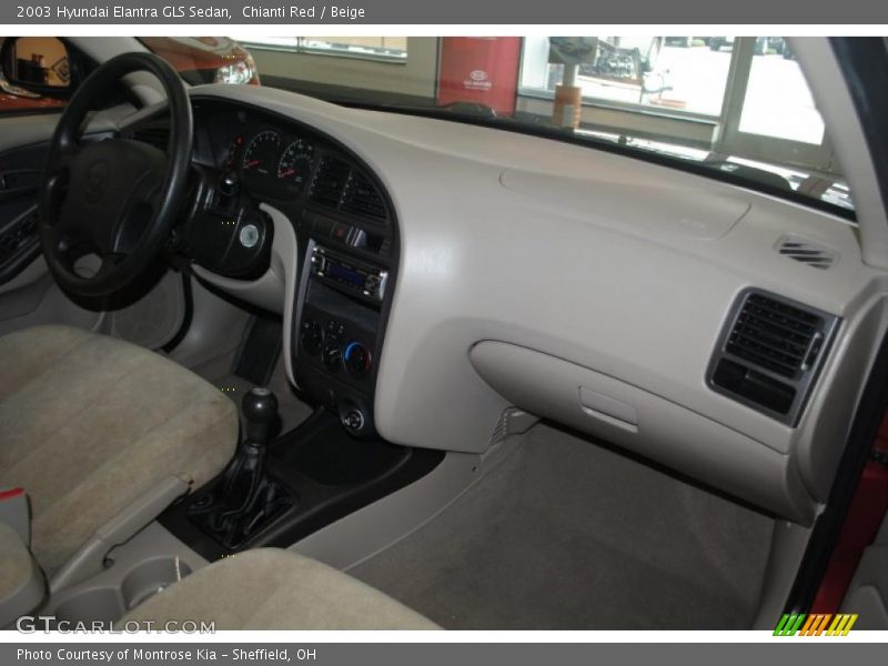 Chianti Red / Beige 2003 Hyundai Elantra GLS Sedan