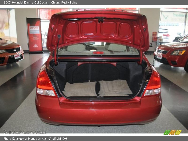 Chianti Red / Beige 2003 Hyundai Elantra GLS Sedan