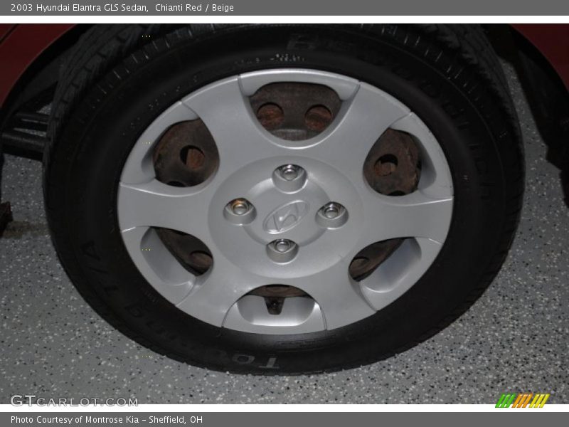 Chianti Red / Beige 2003 Hyundai Elantra GLS Sedan