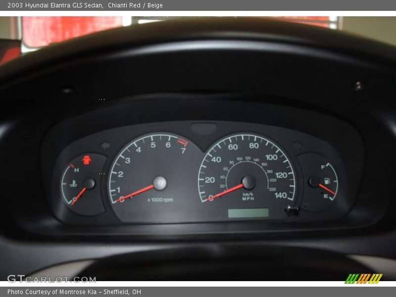 Chianti Red / Beige 2003 Hyundai Elantra GLS Sedan