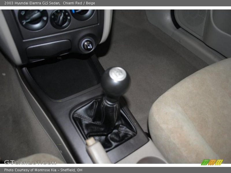 Chianti Red / Beige 2003 Hyundai Elantra GLS Sedan