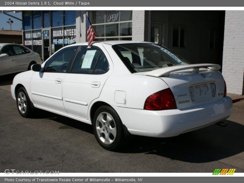 Cloud White / Taupe 2004 Nissan Sentra 1.8 S