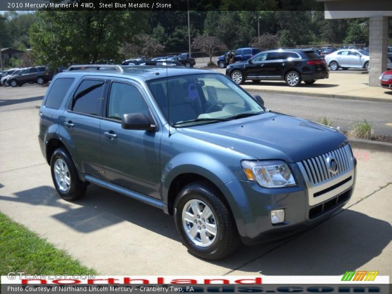 Steel Blue Metallic / Stone 2010 Mercury Mariner I4 4WD