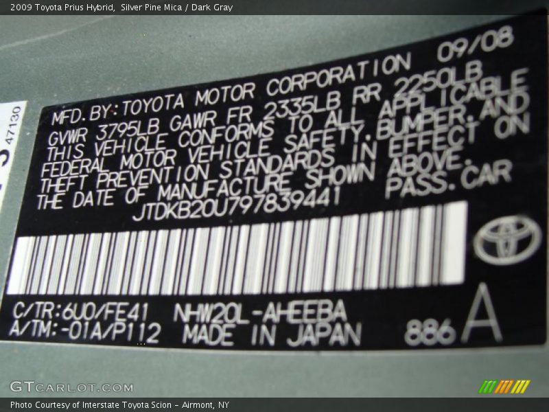 Silver Pine Mica / Dark Gray 2009 Toyota Prius Hybrid