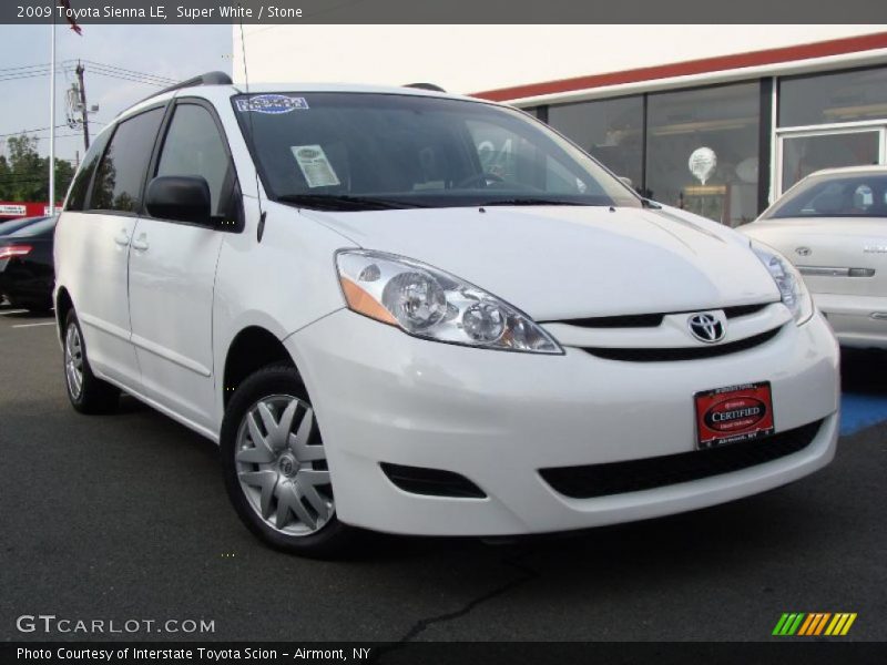Super White / Stone 2009 Toyota Sienna LE