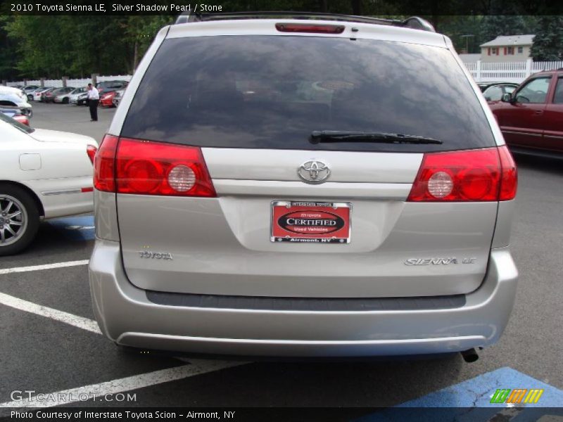 Silver Shadow Pearl / Stone 2010 Toyota Sienna LE