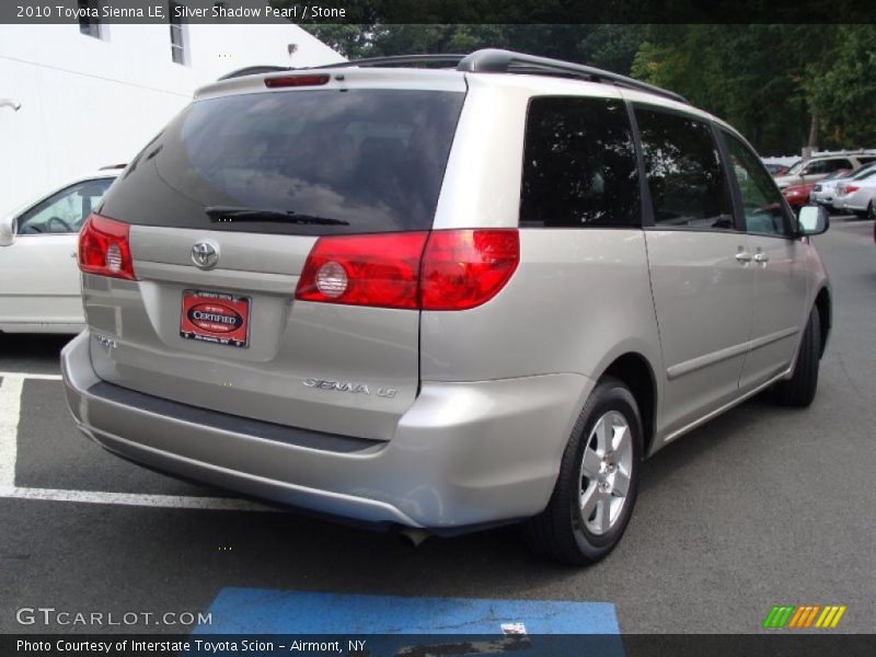 Silver Shadow Pearl / Stone 2010 Toyota Sienna LE