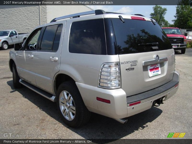 Silver Birch Metallic / Charcoal Black 2007 Mercury Mountaineer Premier AWD