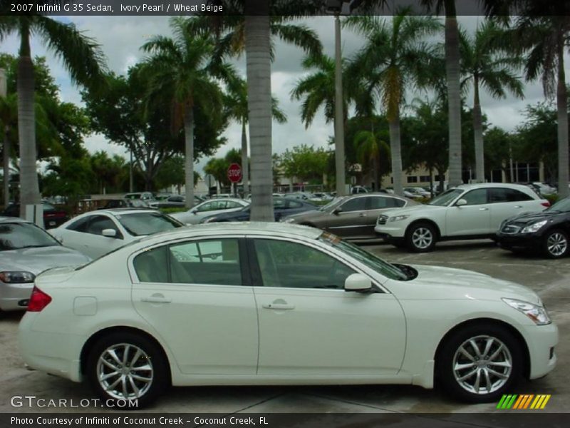 Ivory Pearl / Wheat Beige 2007 Infiniti G 35 Sedan