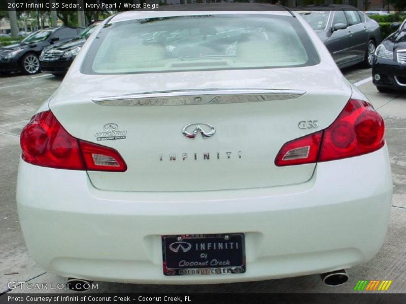 Ivory Pearl / Wheat Beige 2007 Infiniti G 35 Sedan