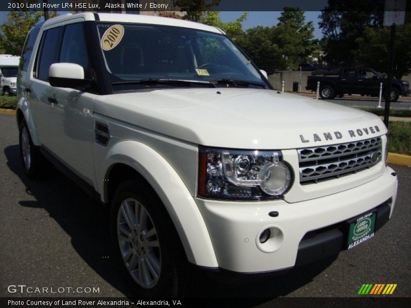 Alaska White / Ebony 2010 Land Rover LR4 HSE Lux