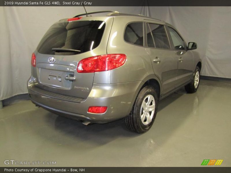 Steel Gray / Gray 2009 Hyundai Santa Fe GLS 4WD