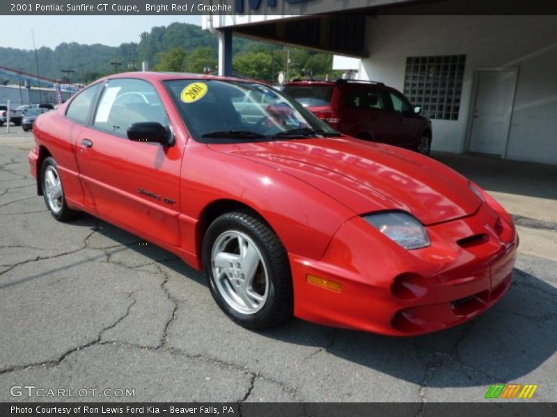 Bright Red / Graphite 2001 Pontiac Sunfire GT Coupe