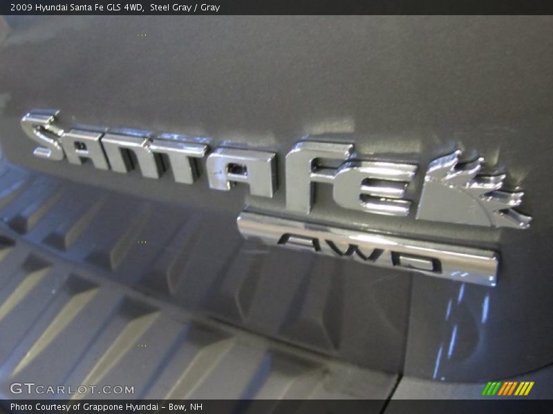 Steel Gray / Gray 2009 Hyundai Santa Fe GLS 4WD