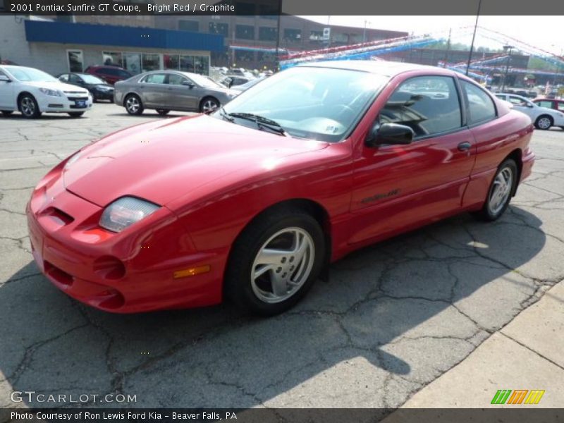 Bright Red / Graphite 2001 Pontiac Sunfire GT Coupe