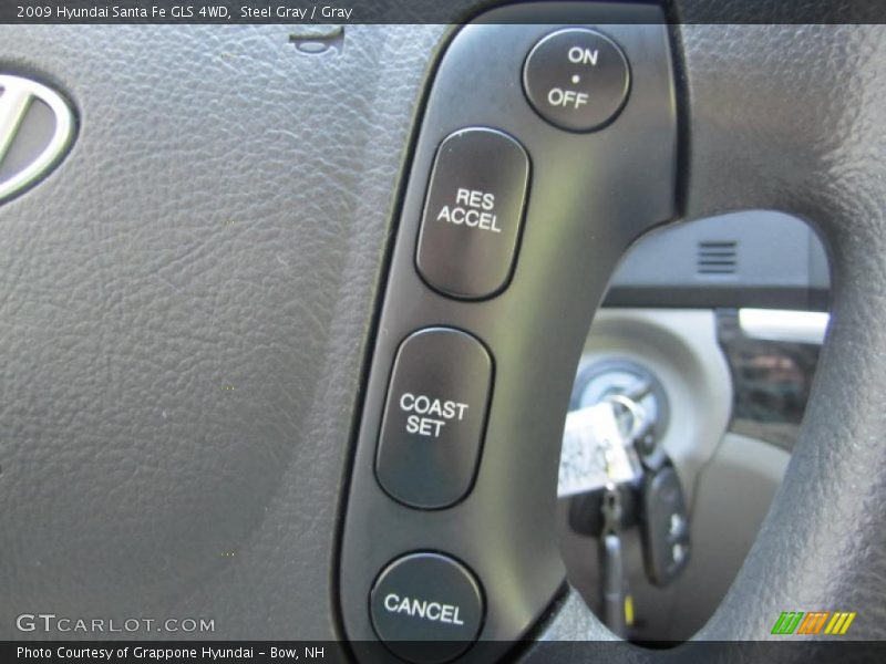Steel Gray / Gray 2009 Hyundai Santa Fe GLS 4WD