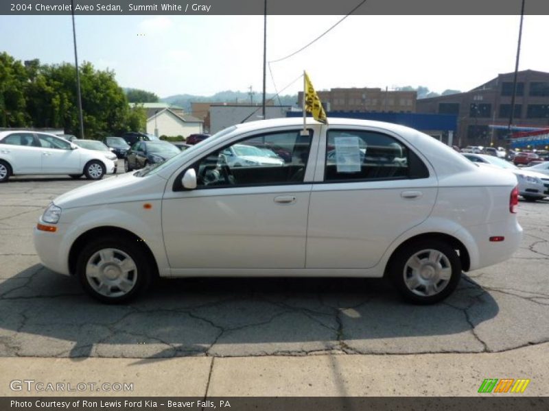 Summit White / Gray 2004 Chevrolet Aveo Sedan