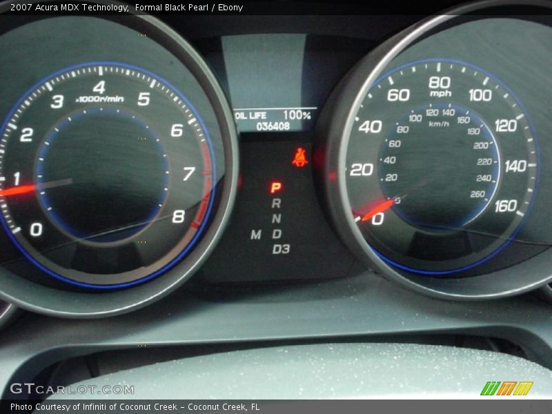 Formal Black Pearl / Ebony 2007 Acura MDX Technology