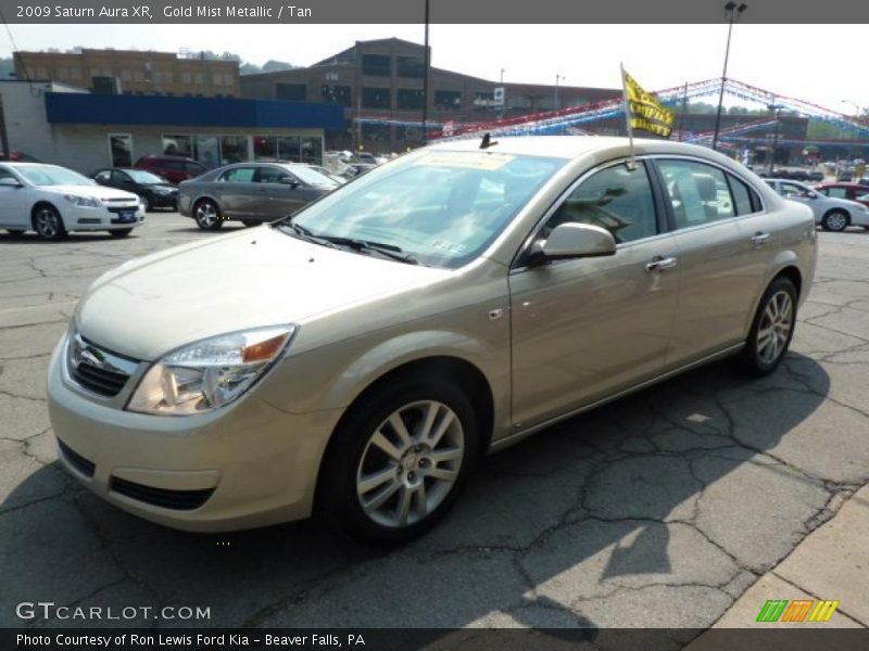 Gold Mist Metallic / Tan 2009 Saturn Aura XR