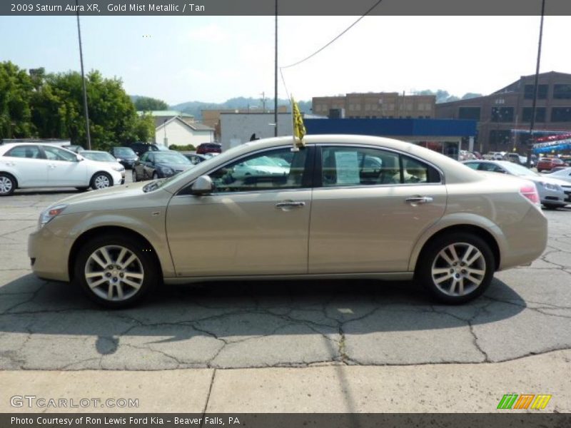 Gold Mist Metallic / Tan 2009 Saturn Aura XR