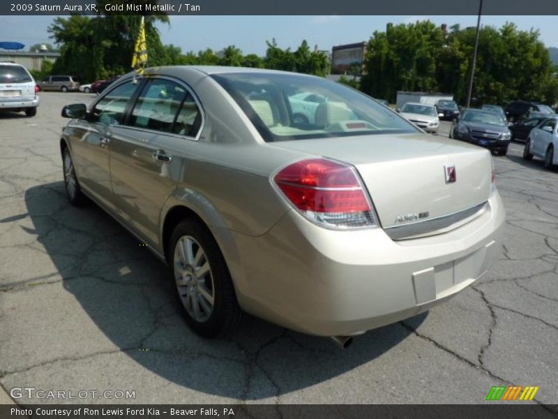 Gold Mist Metallic / Tan 2009 Saturn Aura XR