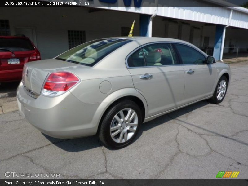 Gold Mist Metallic / Tan 2009 Saturn Aura XR