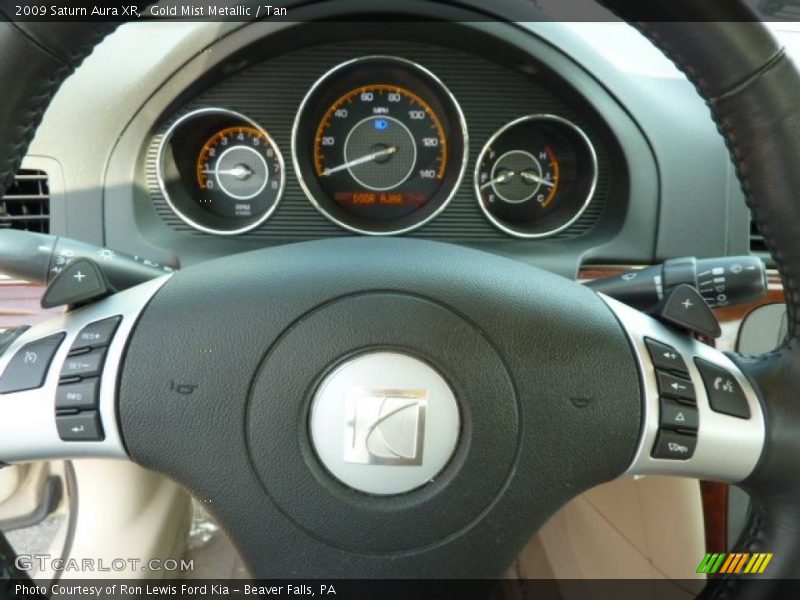 Gold Mist Metallic / Tan 2009 Saturn Aura XR