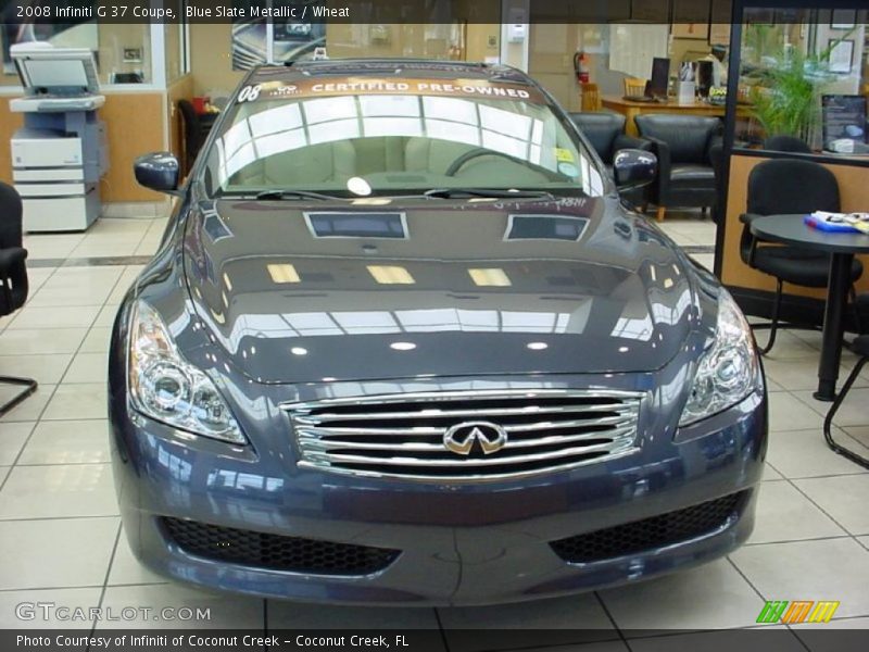 Blue Slate Metallic / Wheat 2008 Infiniti G 37 Coupe