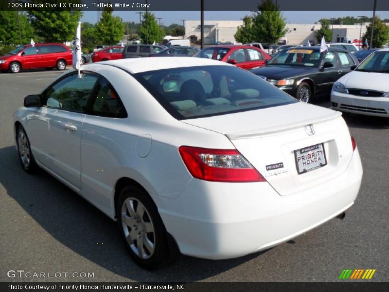 Taffeta White / Gray 2009 Honda Civic LX Coupe